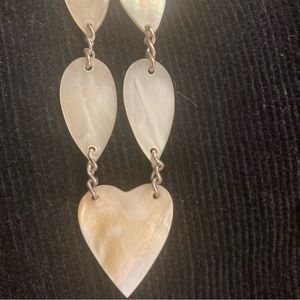 Necklace mother of pearl shell heart